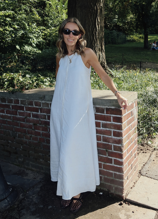 Vestido Vania Lino Off White