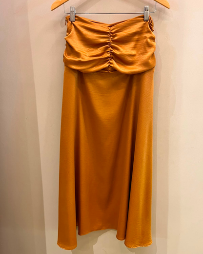 Pollera Iciar Seda Ocre