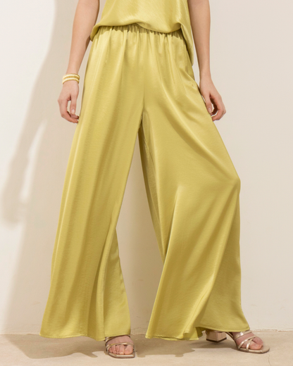 Pantalon Seda Pistacho