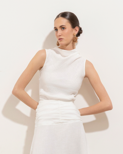 Blusa Rafaela Lino Off White