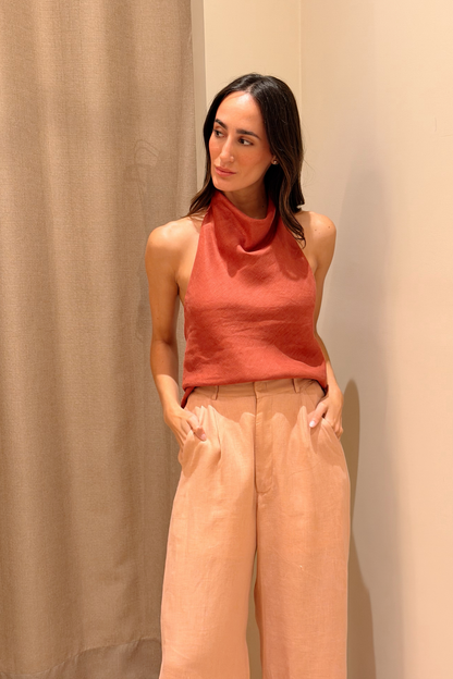 Pantalon Ceci Lino Rose