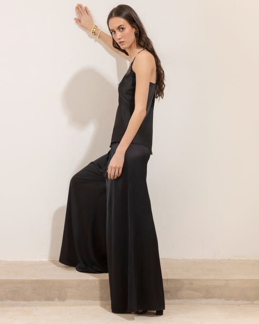 Pantalon Seda Negro