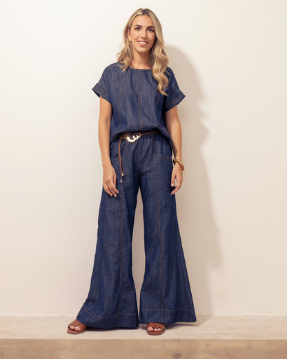 Blusa Filipa Azul Denim