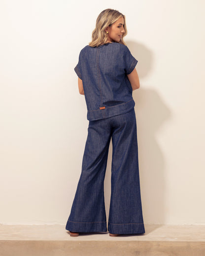 Blusa Filipa Azul Denim