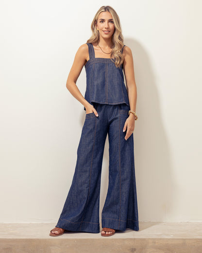 Top Filipa Azul Denim