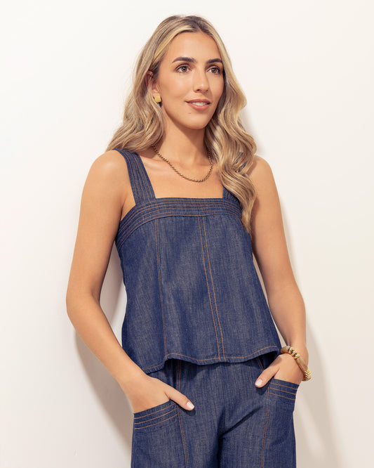 Top Filipa Azul Denim