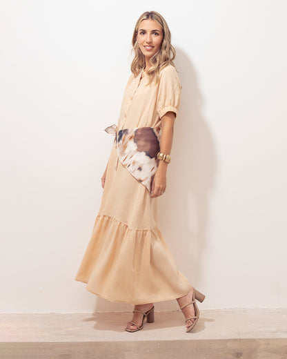 Vestido Mar Lino Beige