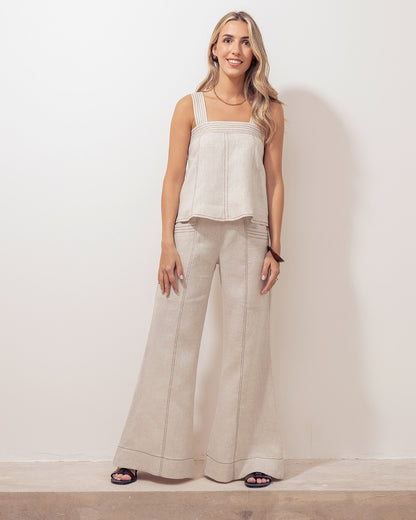 Top Filipa Lino Beige