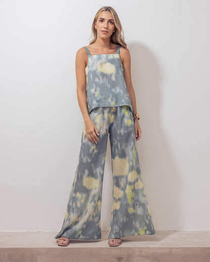 Pantalon Ara Lino Monet Petroleo