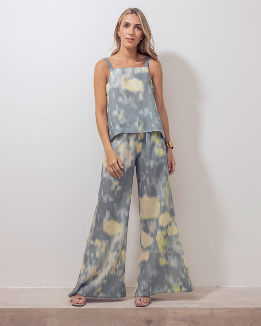 Pantalon Ara Lino Monet Petroleo