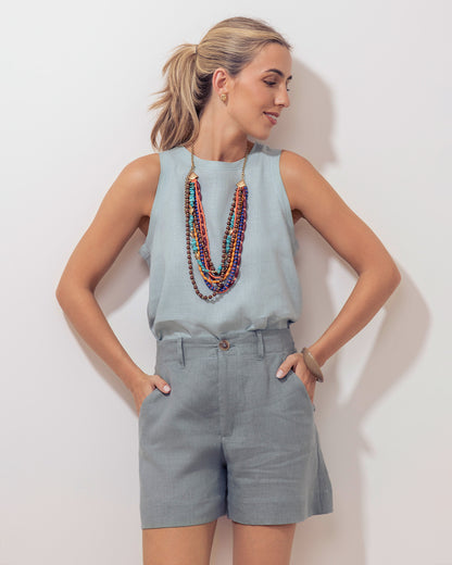 Blusa Jimena Lino Cristal