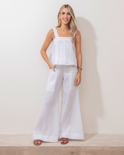 Top Filipa Lino Blanco