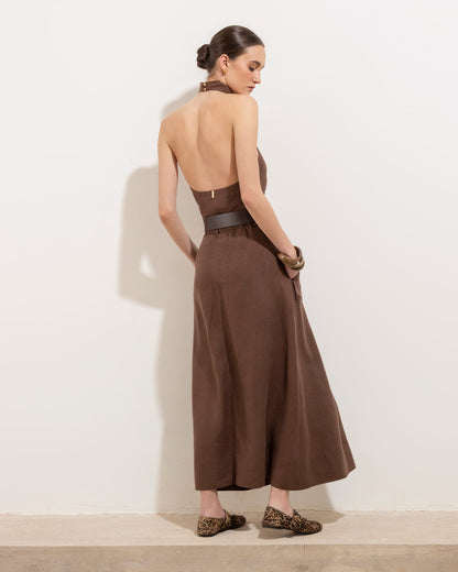 Pollera Paz Lino Chocolate