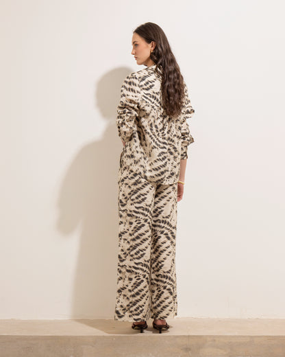 Pantalon Cruz Animal Print Beige