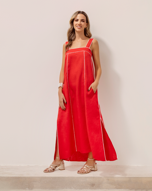 Solera Belen Lino Rojo