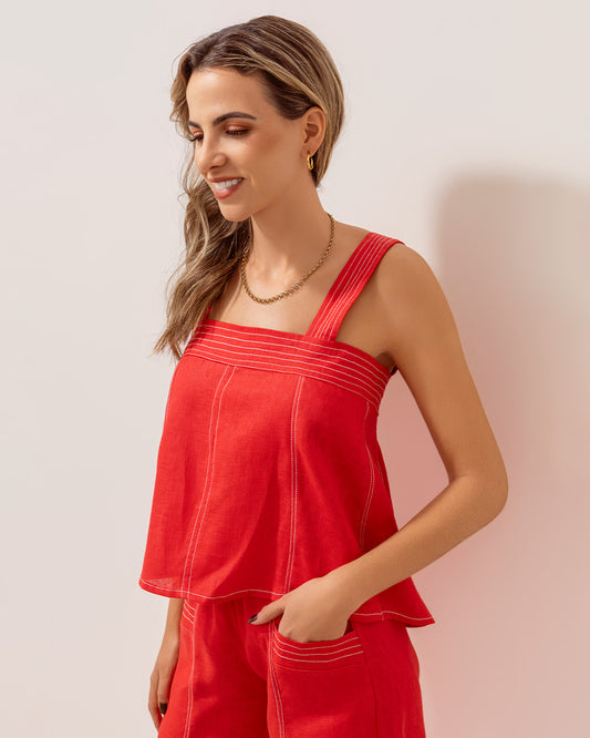 Top Filipa Lino Rojo