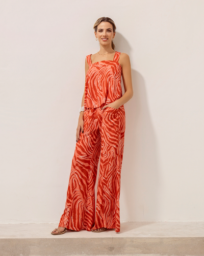 Pantalon Filipa Print Rojo