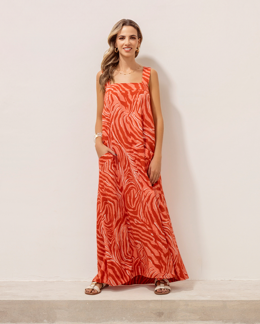 Solera Filipa Print Rojo