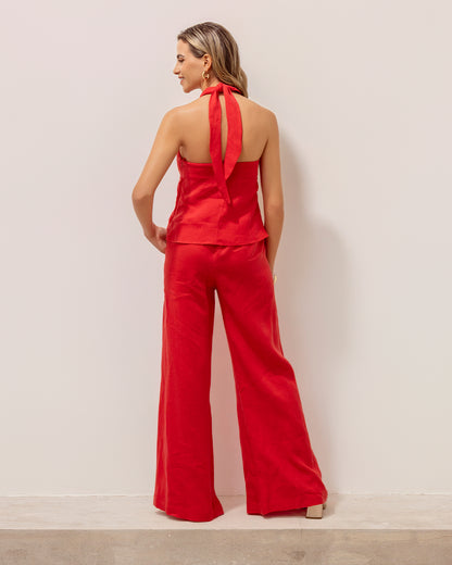 Blusa Santander Lino Rojo