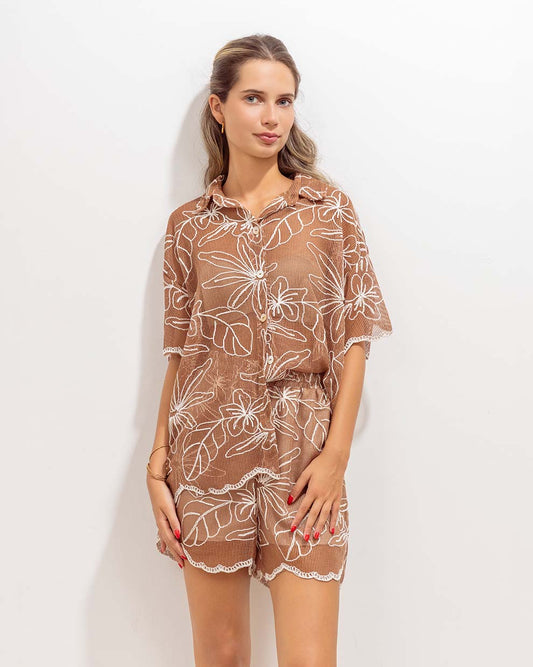 Camisa Cala Cafe