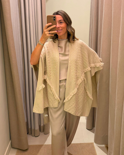 Ruana Elena Beige