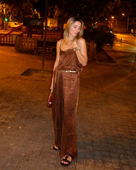 Pantalon Seda Chocolate