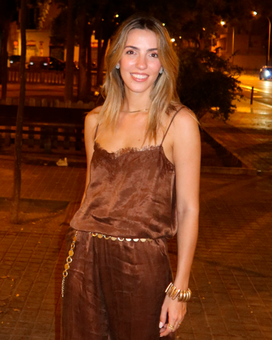 Blusa Lencera Chocolate