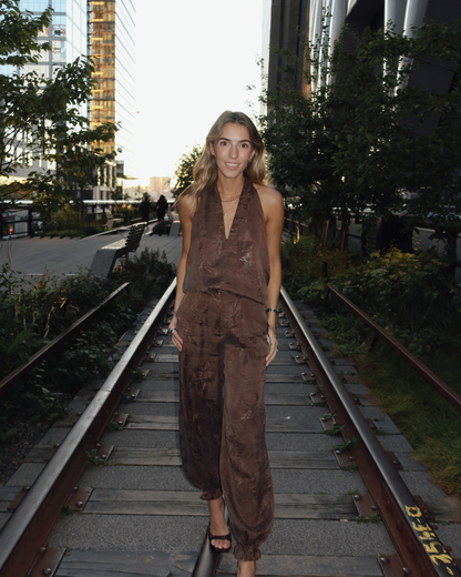 Babucha Clau Seda Etnica Camel
