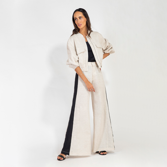 Pantalon Aline Beige Combinado