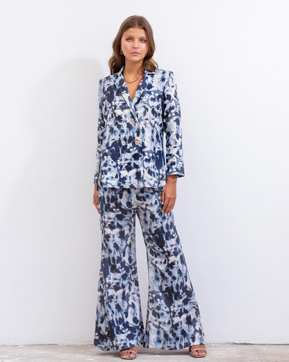 Pantalon Ara Lino Batik Azul