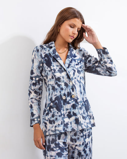 Blazer Zaira Batik Azul