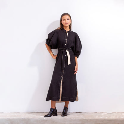 Vestido Gerald Lino Negro