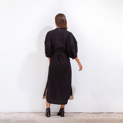 Vestido Gerald Lino Negro