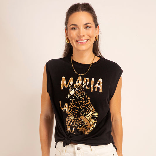 Remera Loli Tigre Negra