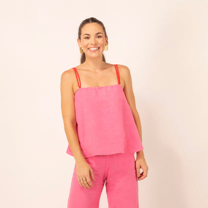 Blusa Paula Mezcla Fucsia