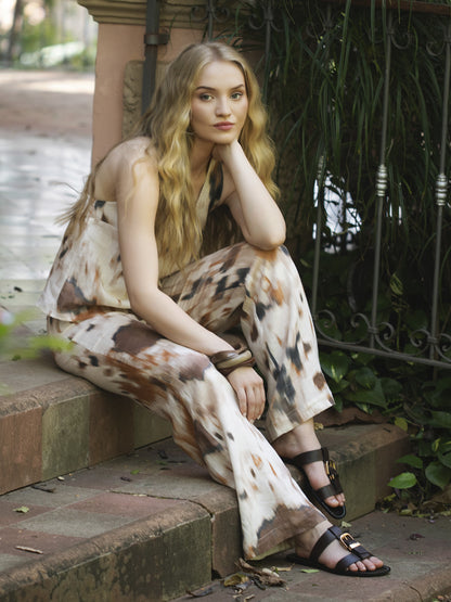 Pantalon Oxford Lino Monet Chocolate