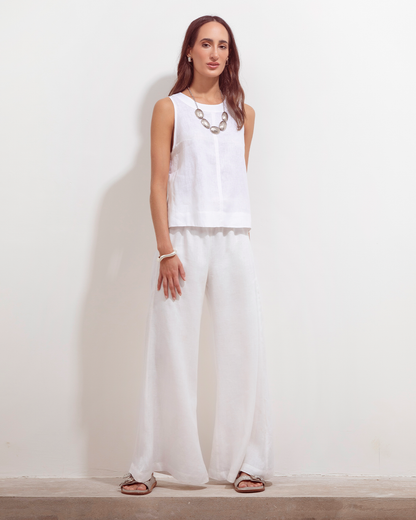 Blusa Sofia Lino Blanco