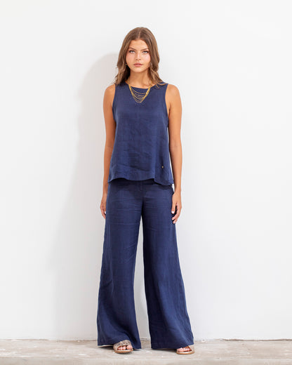 Pantalon Pilar Lino Azul