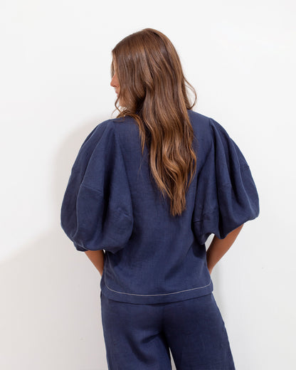Camisa Gerald Lino Azul