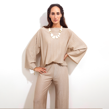 Blusa Ani Brillito Beige