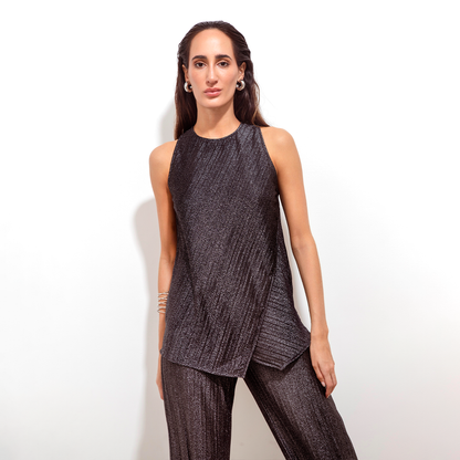 Blusa Alba Brillito Negro