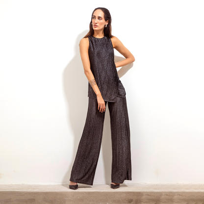 Blusa Alba Brillito Negro