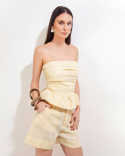 Top Soho Lino Vainilla