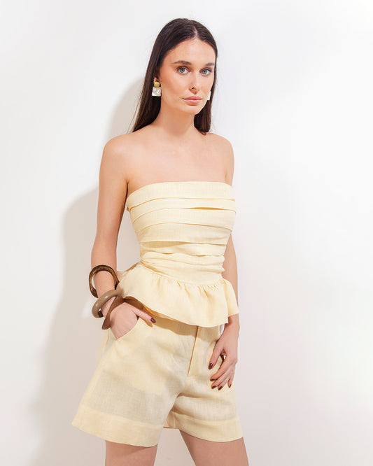 Top Soho Lino Vainilla