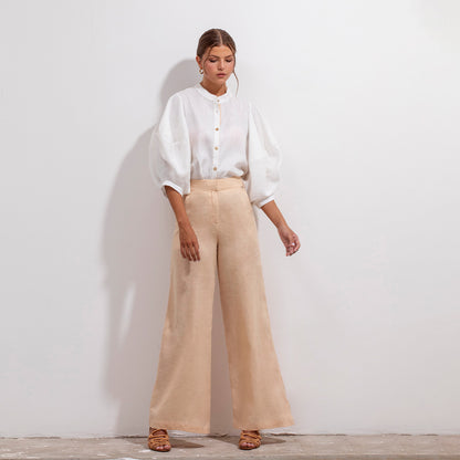 Pantalon Pilar Lino Beige