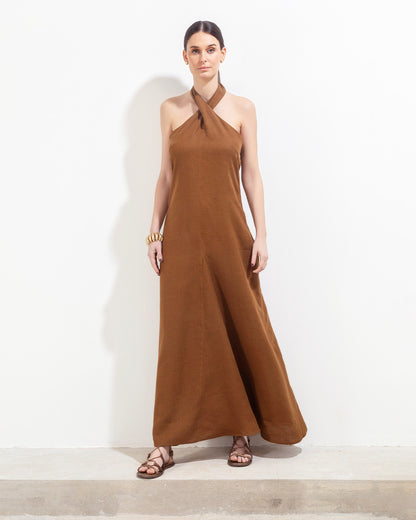 Vestido Santander Lino Cafe