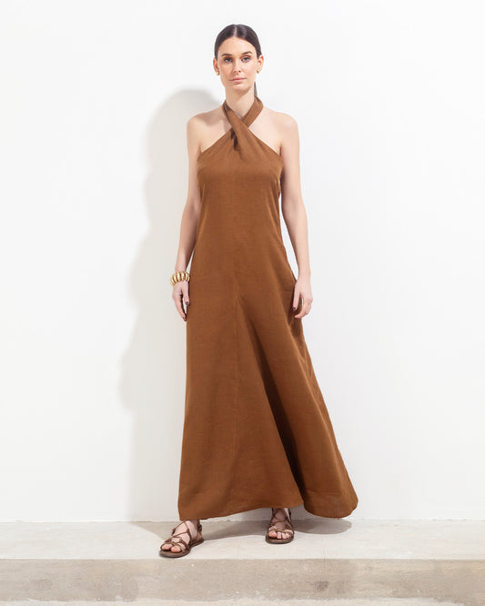 Vestido Santander Lino Cafe