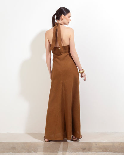 Vestido Santander Lino Cafe