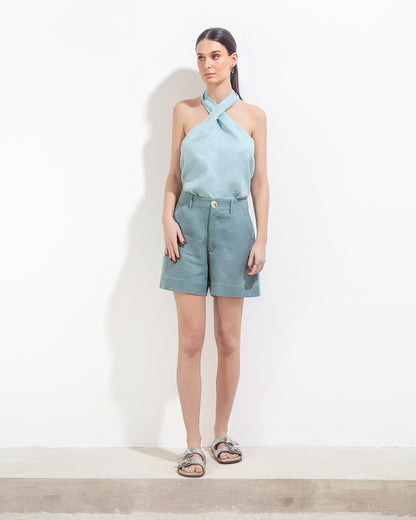 Short Oxford Lino Petroleo