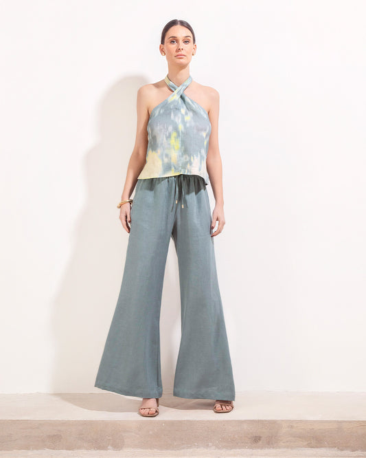 Pantalón Lino Petroleo